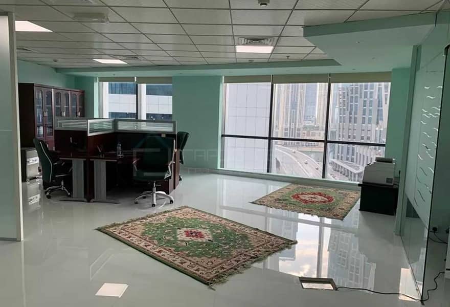 Fully Furnished Office with Glass Partitions