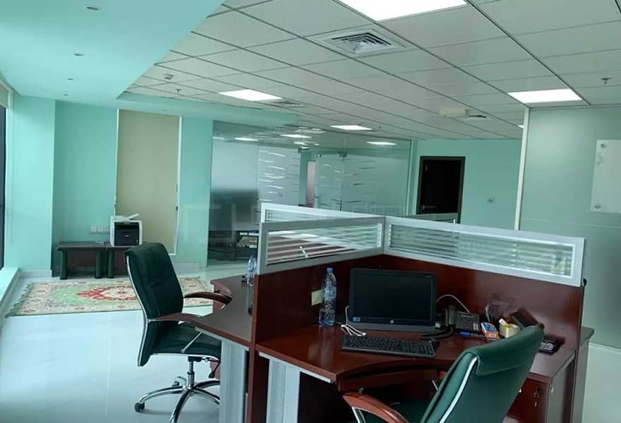 5 Fully Furnished Office with Glass Partitions