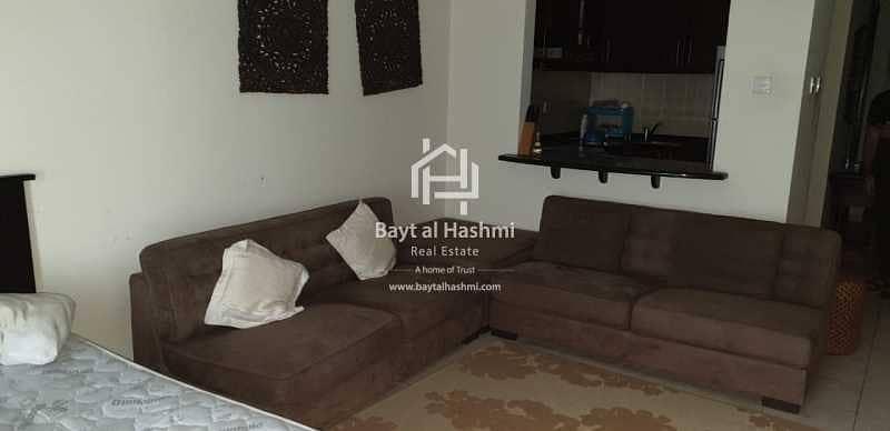 2 Yearly /Monthly Payments Huge Fully Furnished STUDIO  In Mediterranean Cluster Near Bus Stop