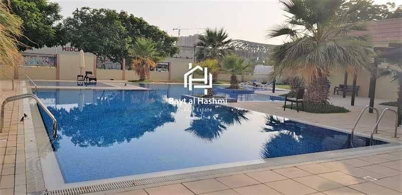 12 Yearly /Monthly Payments Huge Fully Furnished STUDIO  In Mediterranean Cluster Near Bus Stop
