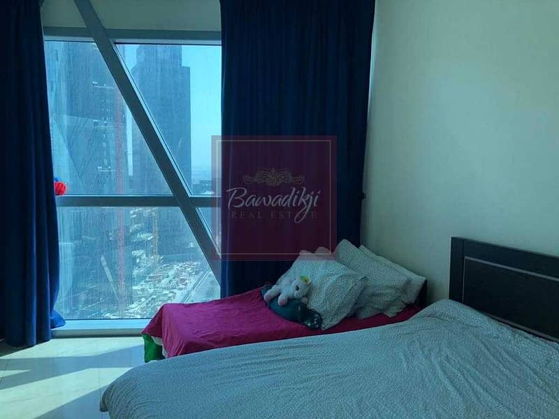 2 6 chqs/ huge 1Bed/ dubai sky line view