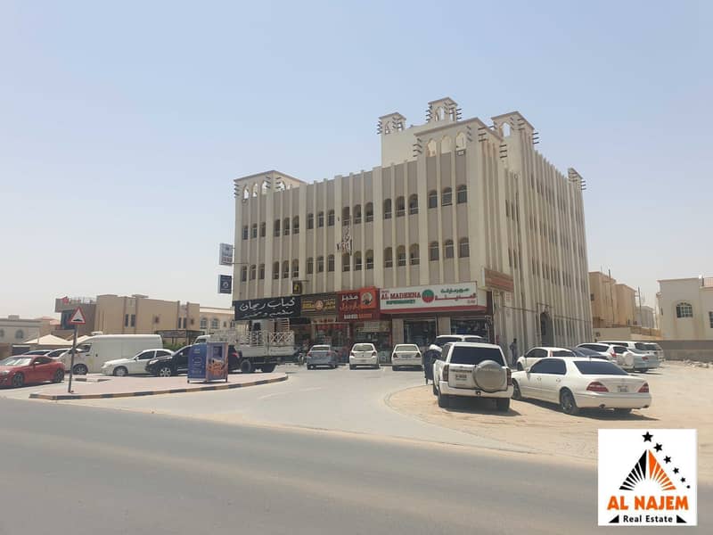 Sale of a new building on the corner, Mujahra Street, with a full 9% income rate in Al Rawda 2 area in Ajman with the possibility of bank or cash financing
