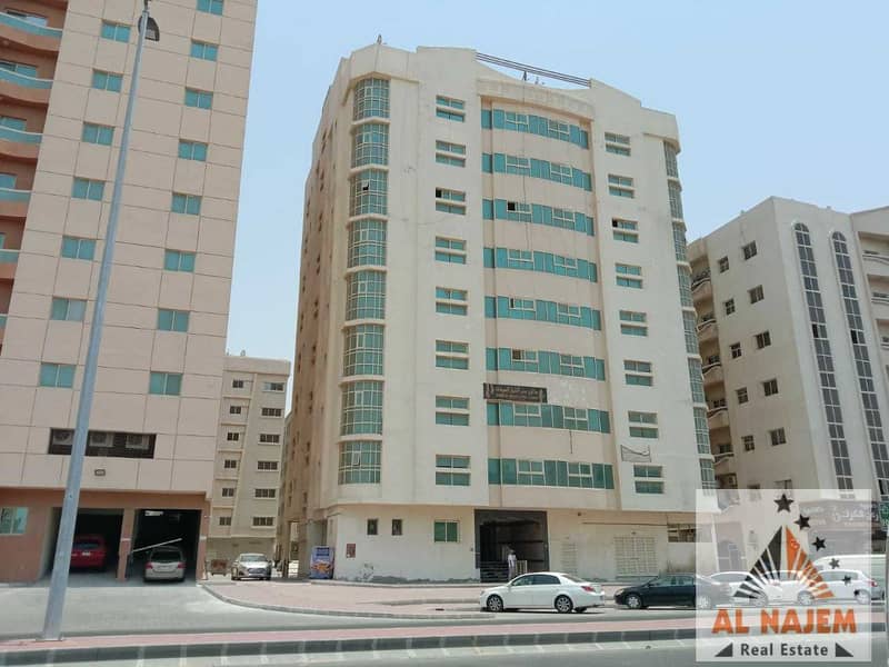 For sale, a central air-conditioning building on the main street, rented 9%, in the Hamidiya area in Ajman, G + 8, negotiable