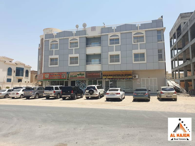 The sale is a residential and commercial building on the corner street in Al Rawda 2 area in Ajman