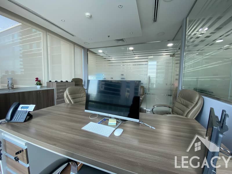 8 Fully Fitted | Partitioned | Furnished | L Shape Office