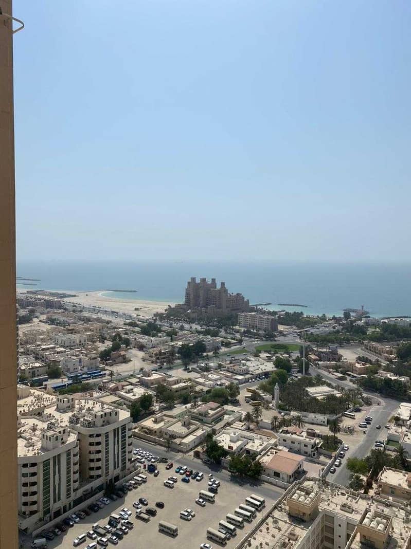 1 bhk biggest size partial sea view with parking in Ajman one tower