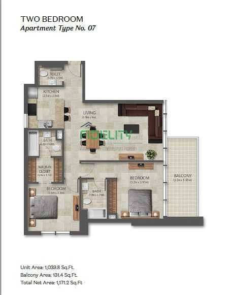 12 Direct From Owner| Brand New 2BR| European Standard