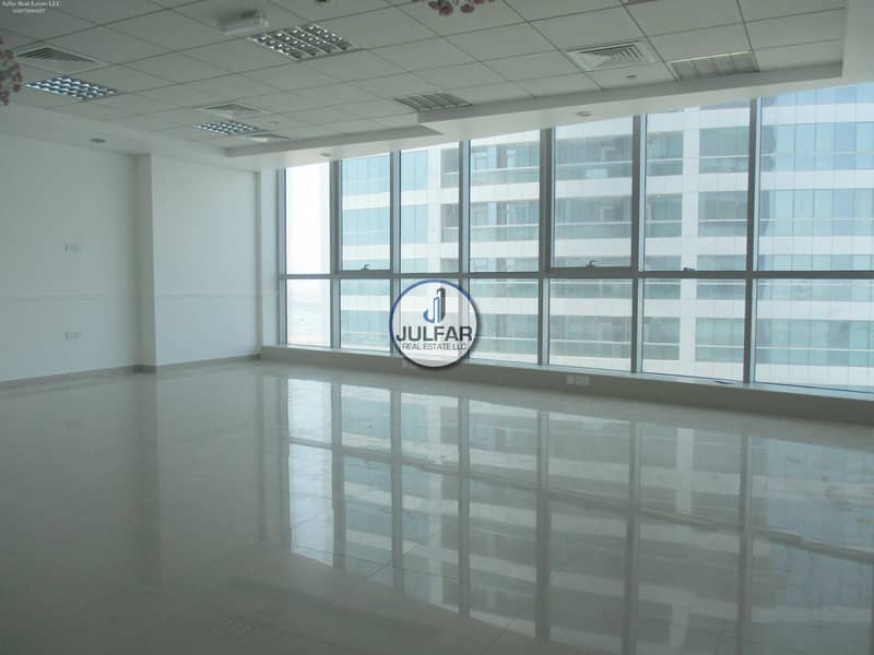 6 Partial Sea View Office FOR RENT in Julphar Tower.