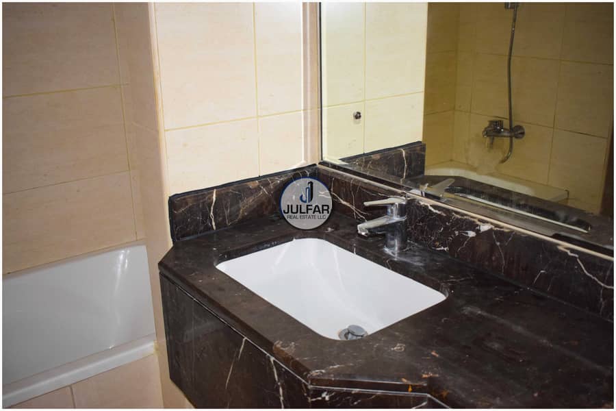 15 Big Size Sea View-1BHK-For Rent |Julphar Tower