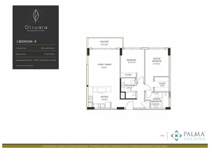 12 Stylish 2BR |Community View|2 Car Parking| Olivara