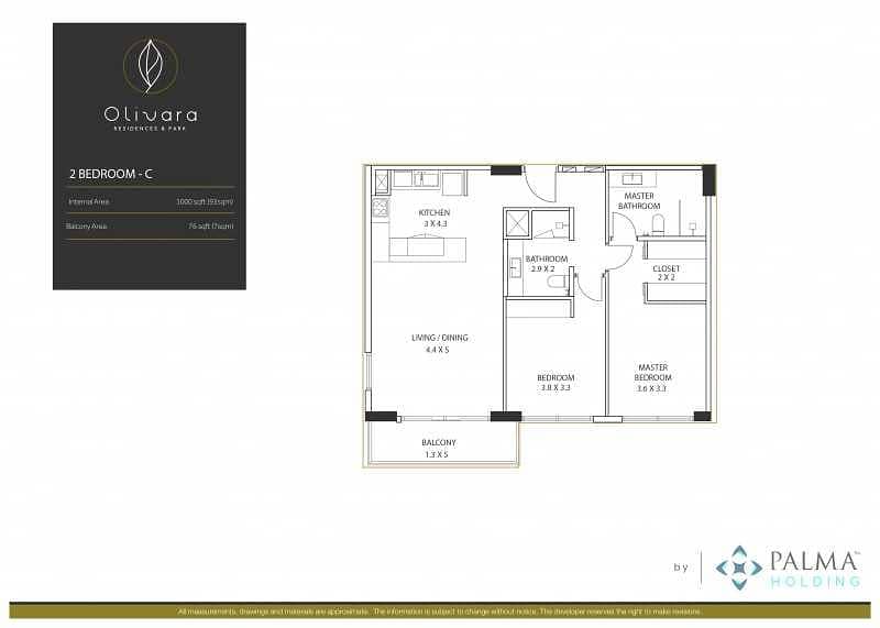 10 Ready to Move In | 2 Bedrooms | Olivara Residences