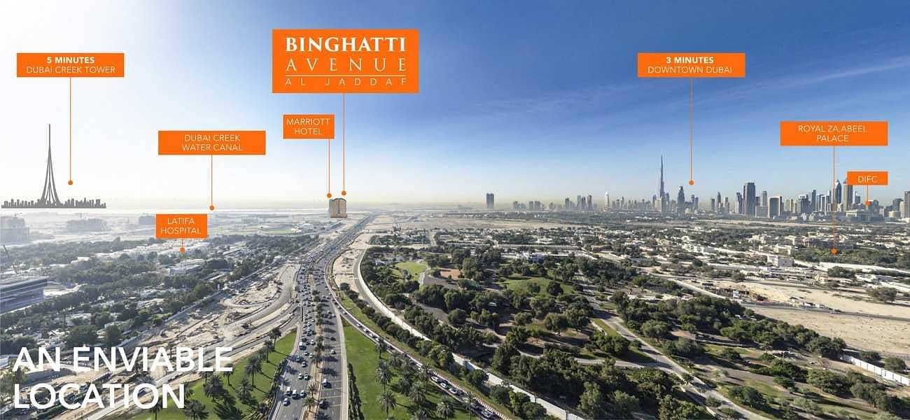 10 Buy One- Bedrooms Apartment and Get 50% discount to Second One/ Spectacular View in Binghatti Avenue at Al Jaddaf