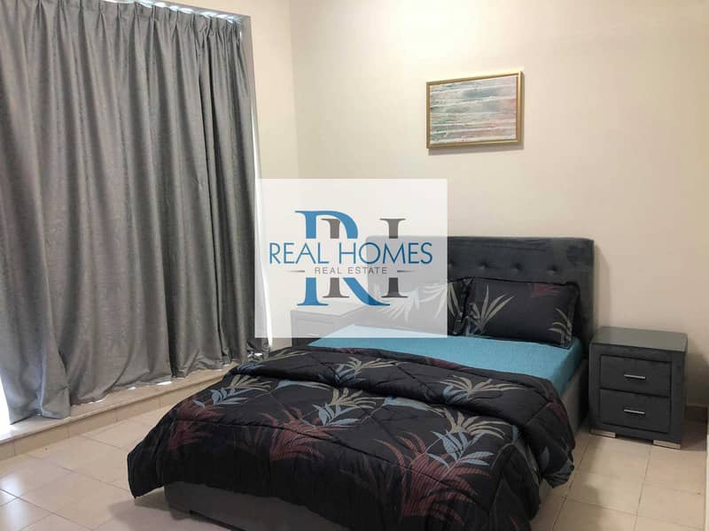 Fully Furnished 2 Bedroom with Laundry! Higher Floor! Partial Sea View! MontHly  9500
