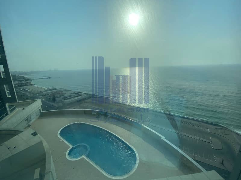 Free AC | 3 bedroom sea view Corniche Tower