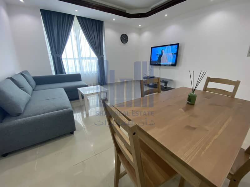 WIFI | Fully Furnished | 1 BHQ | Corniche | For rent Monthly