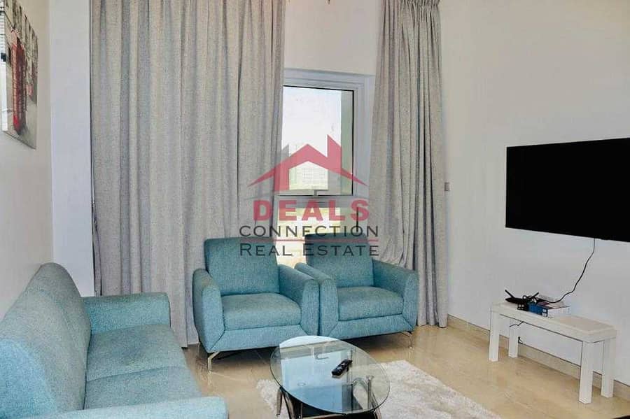 6 FULLY FURNISHED INCLUDING BILLS | HUGE ONE BEDROOM APARTMENT W/ BALCONY IN JVC
