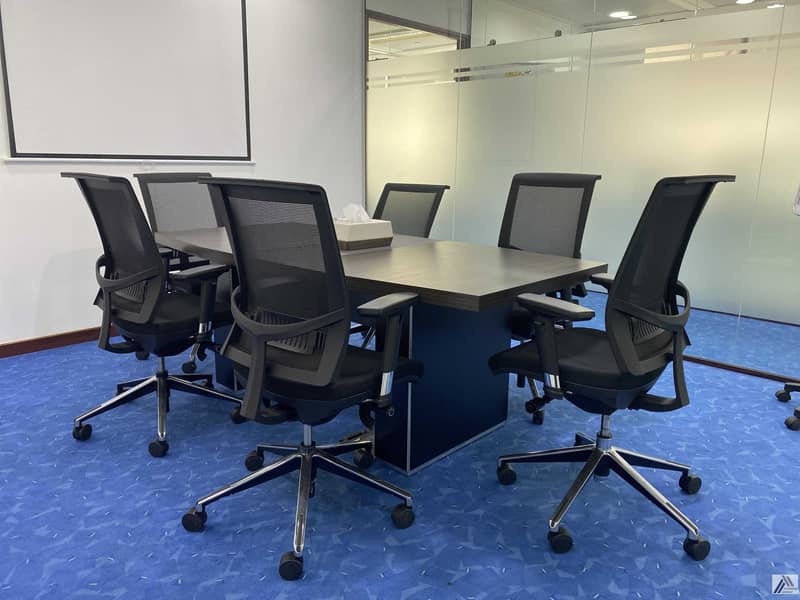 8 One Payment -Furnished office -No Commission -Linked with Metro