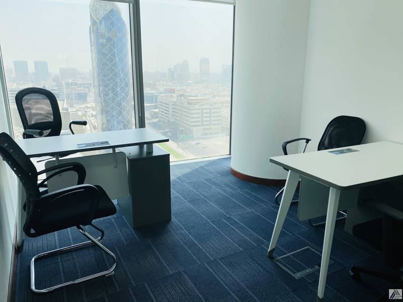 4 Single payment Fully Furnished Serviced  Office suitable for 2 staff/ Linked with Metro