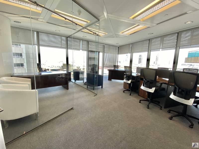 Independent stand alone Fully Furnished and Serviced office with 3 cabins linked with Metro