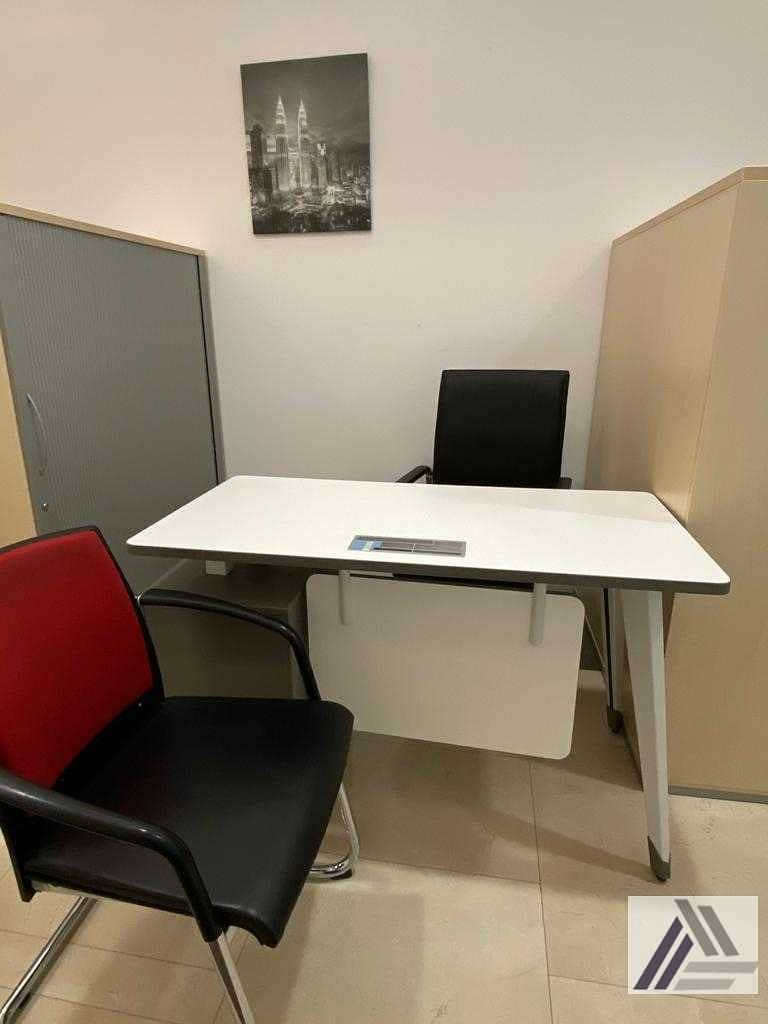 2 Co Working space | Flexi Desk office only AED 12000/-yearly All inclusive| linked with metro and Mall