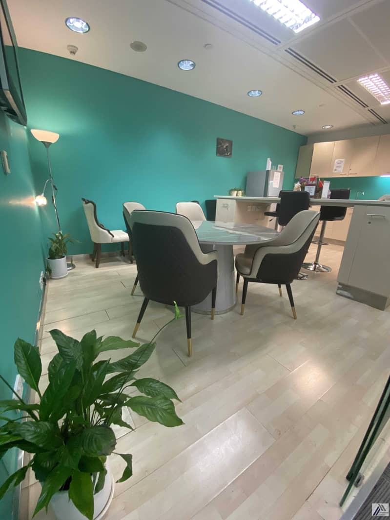 3 Co Working space | Flexi Desk office only AED 12000/-yearly All inclusive| linked with metro and Mall