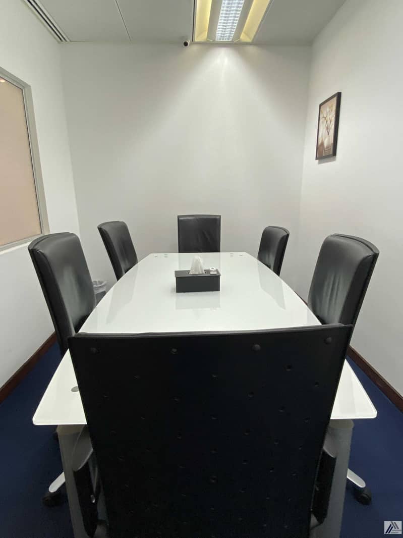 11 Fully Furnished office |Dewa | Internet | Conference room Including | linked with Burjuman mall and Metro