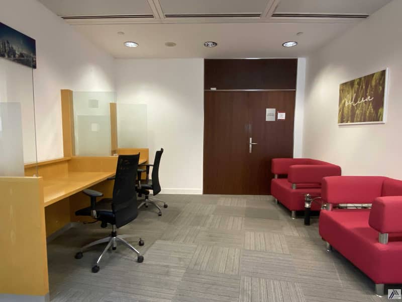 3 Fully Furnished office |Dewa | Internet | Conference room Including | linked with Burjuman mall and Metro