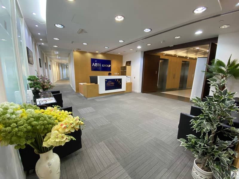 6 Fully Furnished office |Dewa | Internet | Conference room Including | linked with Burjuman mall and Metro