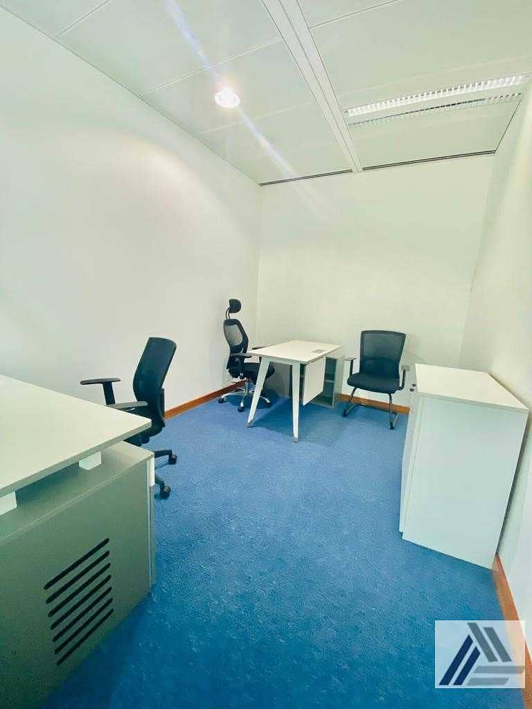 10 Fully Furnished office |Dewa | Internet | Conference room Including | linked with Burjuman mall and Metro