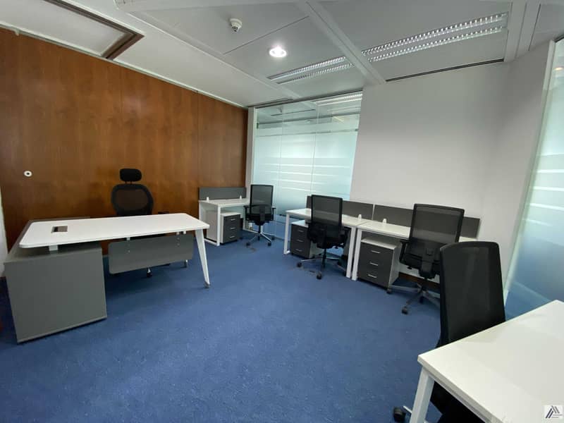 ONE PAYMENT - Executives Furnished Office - Dewa Internet including- linked with Metro