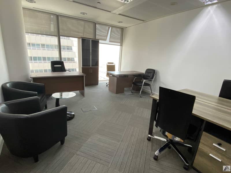 Fully Furnished office |Dewa | Internet | Conference room  | linked with Burjuman mall and