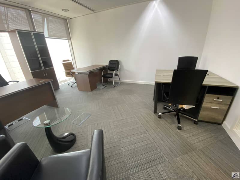 2 Fully Furnished office |Dewa | Internet | Conference room  | linked with Burjuman mall and