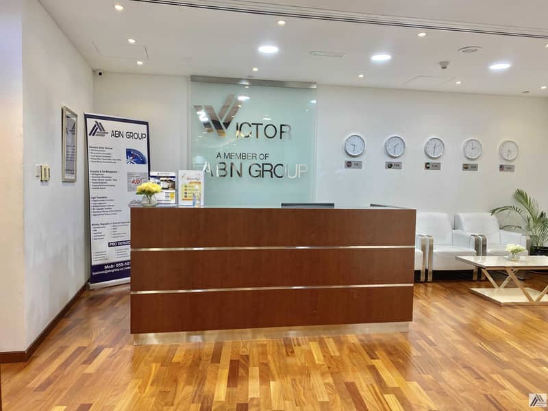 2 ONE PAYMENT - Executives Furnished Office - Dewa Internet including- linked with Metro