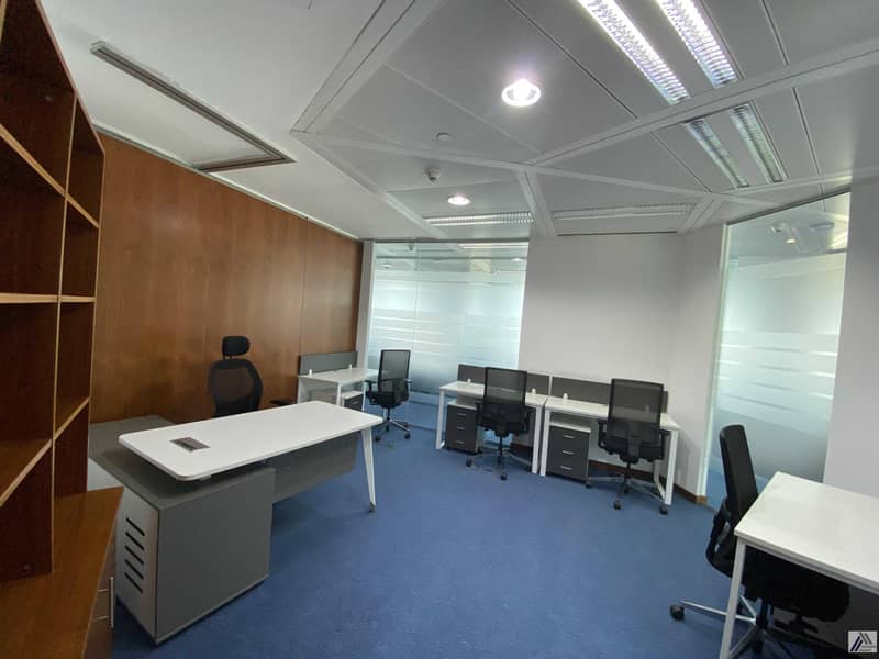 5 ONE PAYMENT - Executives Furnished Office - Dewa Internet including- linked with Metro