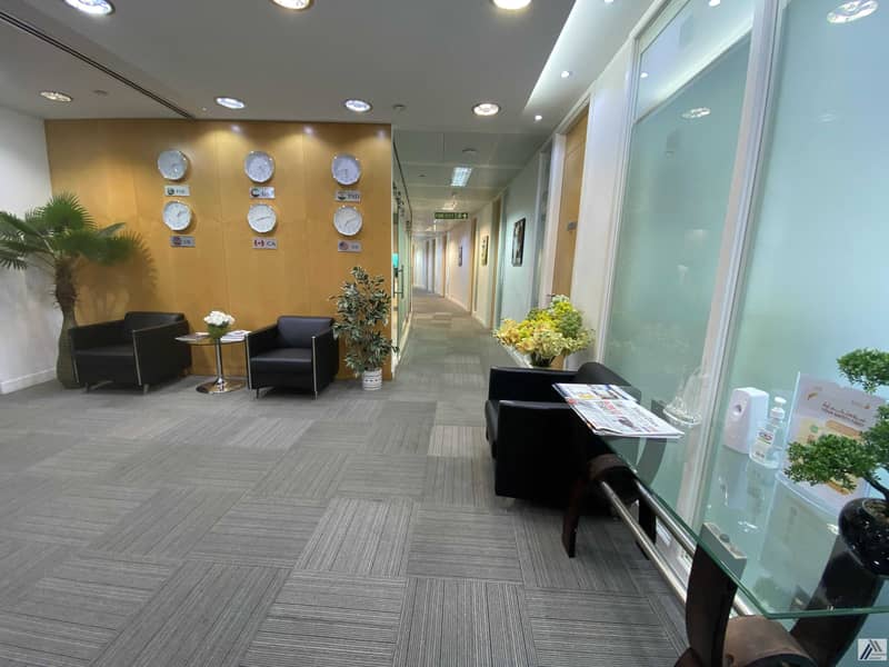 7 Fully Furnished office |Dewa | Internet | Conference room  | linked with Burjuman mall and