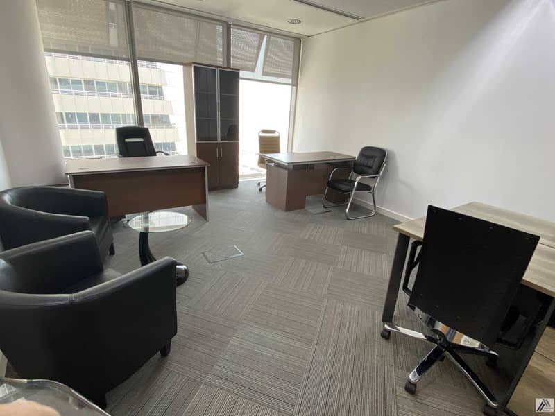 8 Fully Furnished office |Dewa | Internet | Conference room  | linked with Burjuman mall and