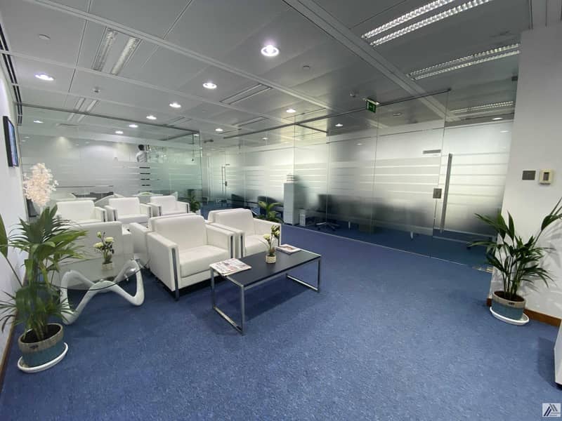 9 Fully Furnished office |Dewa | Internet | Conference room  | linked with Burjuman mall and