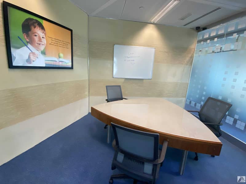 12 Fully Furnished office |Dewa | Internet | Conference room  | linked with Burjuman mall and