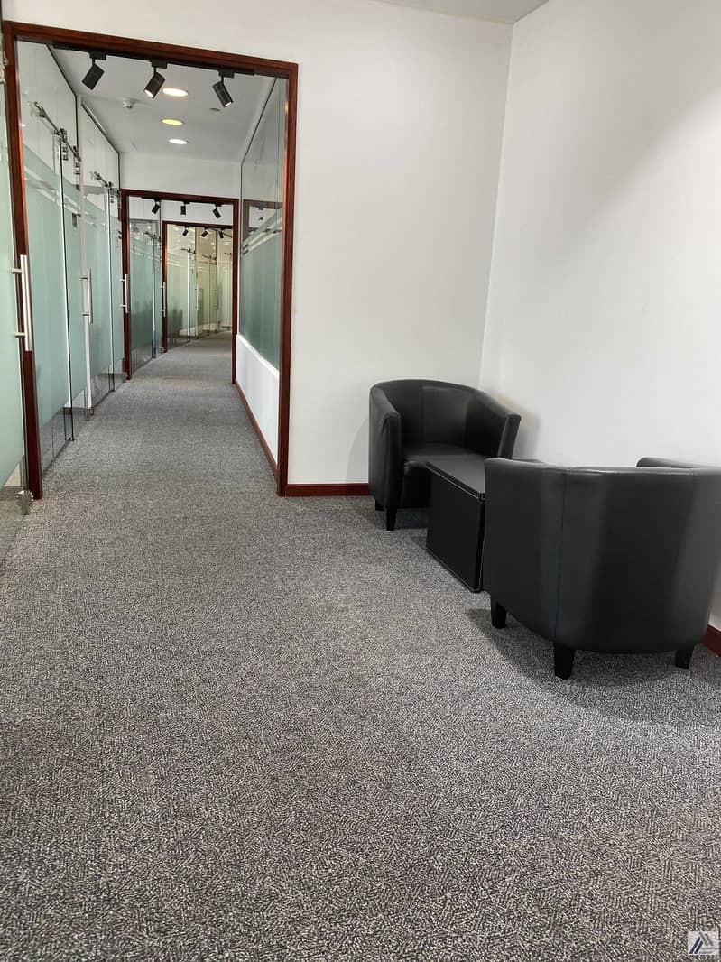 12 Fully Furnished /Serviced / well maintained Office /Linked with Metro and Mall