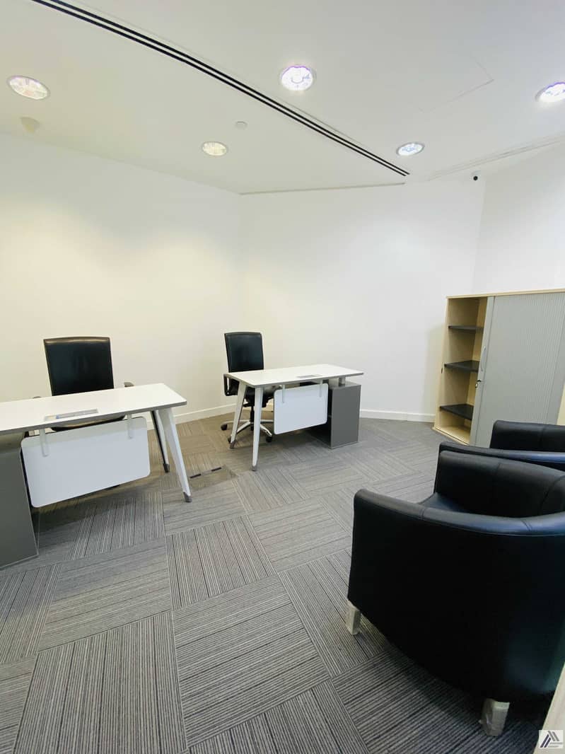 Fully Furnished and Serviced Office in your budget suitable for 2 persons
