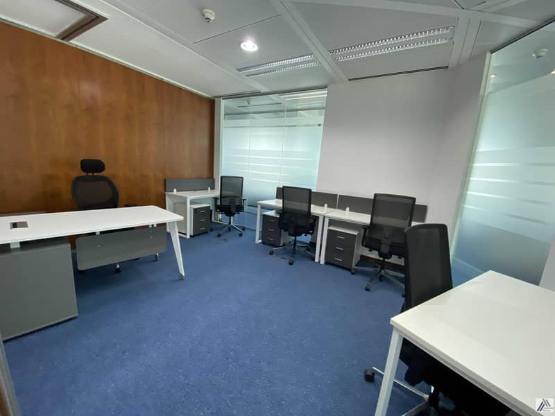 14 Fully Furnished office |Dewa | Internet | Conference room  | linked with Burjuman mall and