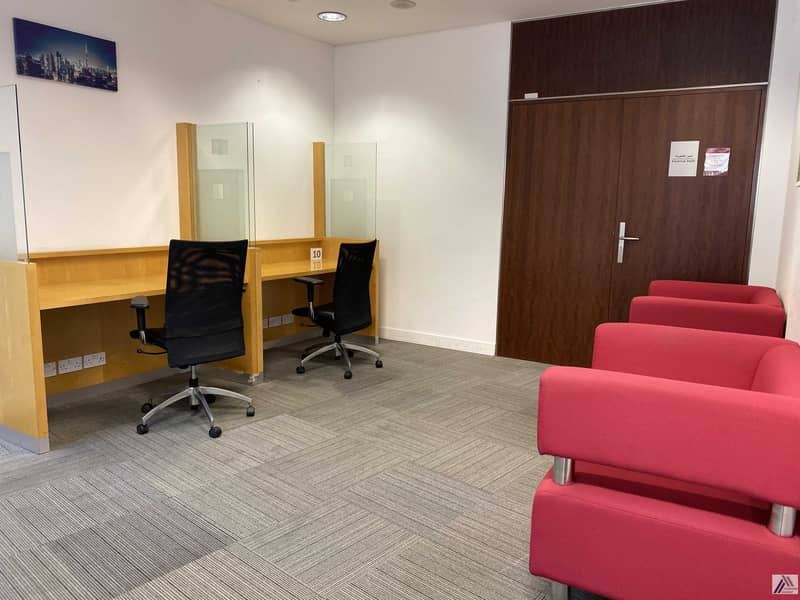 16 Fully Furnished office |Dewa | Internet | Conference room  | linked with Burjuman mall and