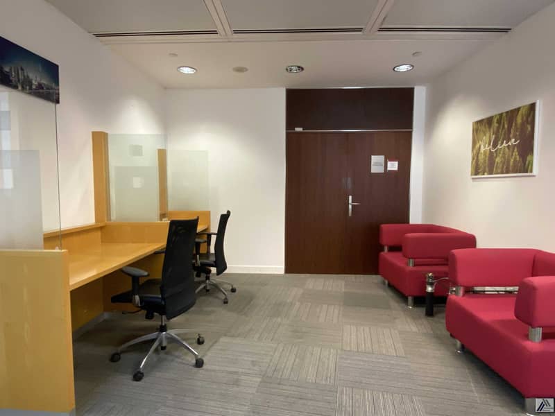 5 Fully Fitted Furnished Office Suitable for 4 staff /with Conference room facility/ Linked with Metro