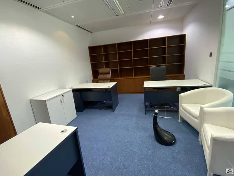 6 Fully Fitted Furnished Office Suitable for 4 staff /with Conference room facility/ Linked with Metro