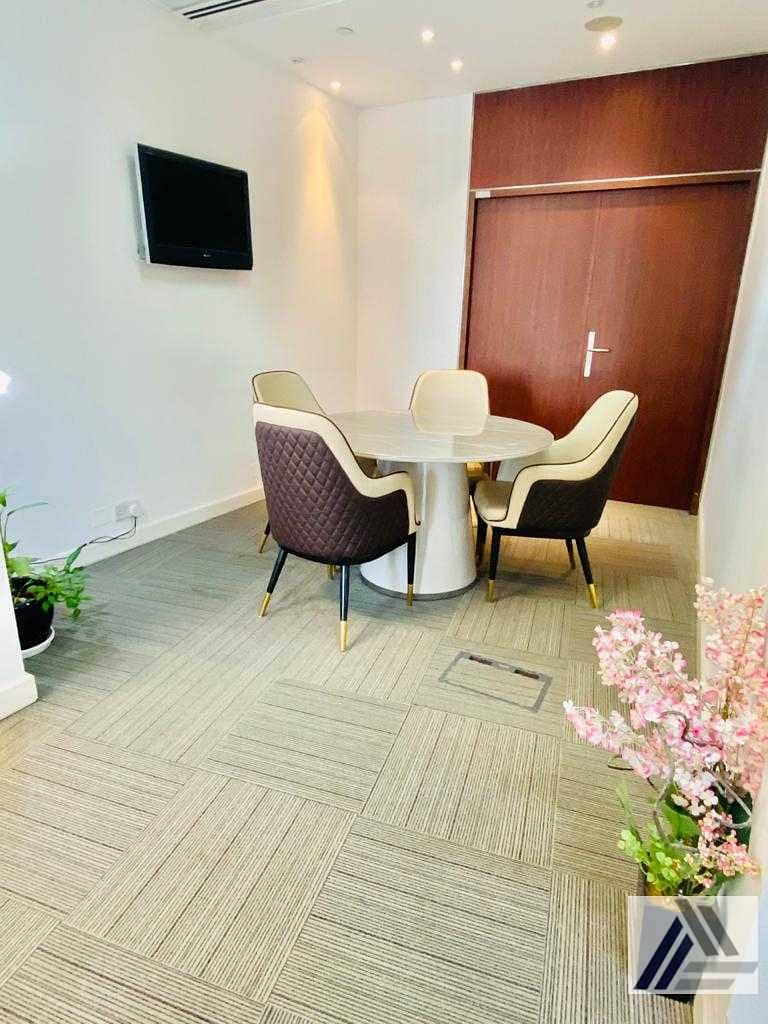 10 Fully Fitted Furnished Office Suitable for 4 staff /with Conference room facility/ Linked with Metro