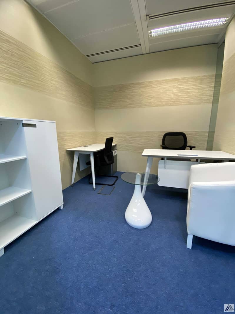 11 Fully Fitted Furnished Office Suitable for 4 staff /with Conference room facility/ Linked with Metro
