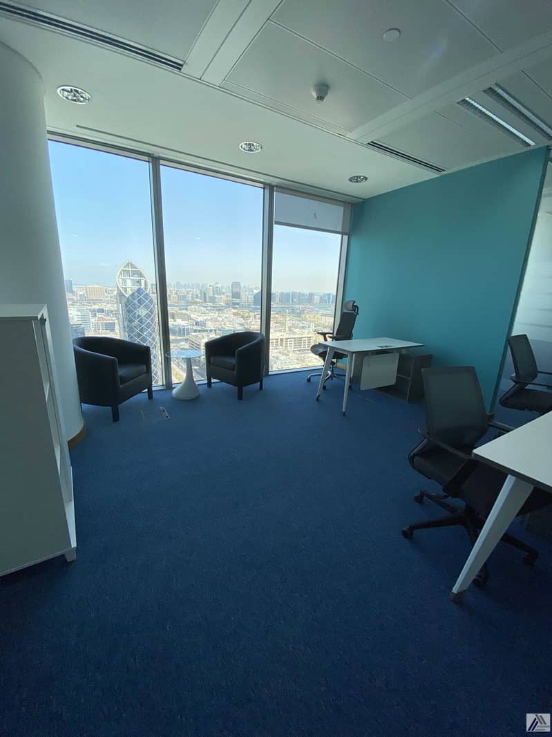 12 Fully Fitted Furnished Office Suitable for 4 staff /with Conference room facility/ Linked with Metro