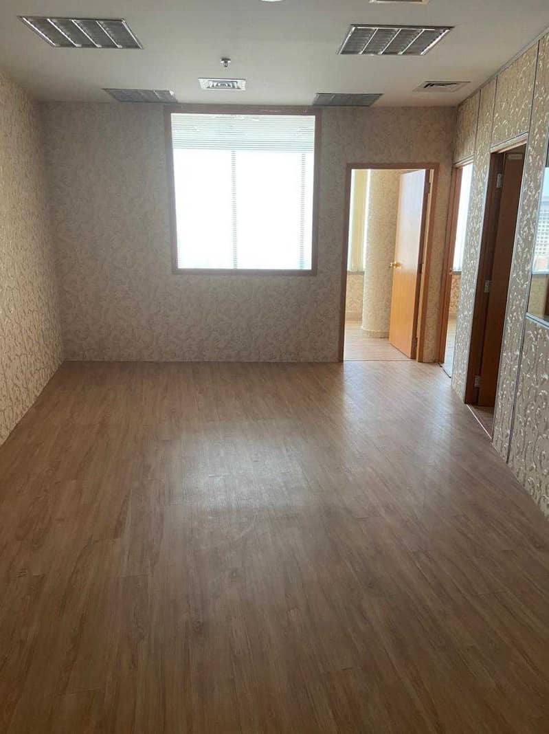 9 Partitioned Office Space for rent in a premium building on Al Makhtoum Road near the Clock Tower Deira