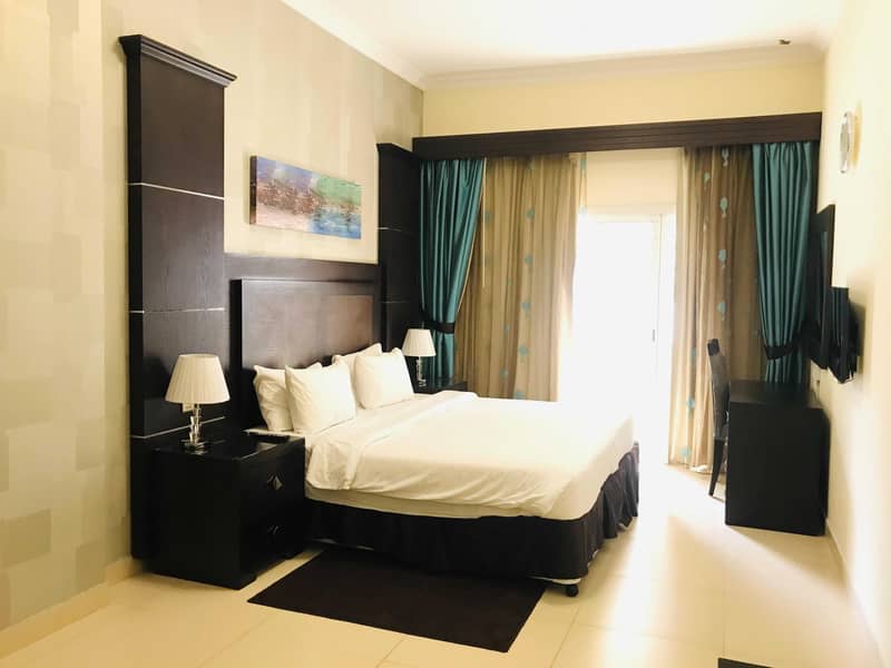 Fully furnished 2BR apartment behind mall of emirates