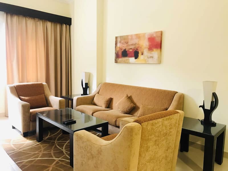 7 Fully furnished 2BR apartment behind mall of emirates
